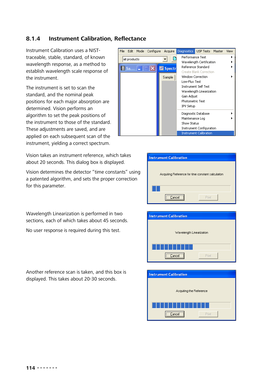 4 instrument calibration, reflectance, Instrument calibration, reflectance | Metrohm NIRS XDS MasterLab Analyzer User Manual | Page 116 / 167