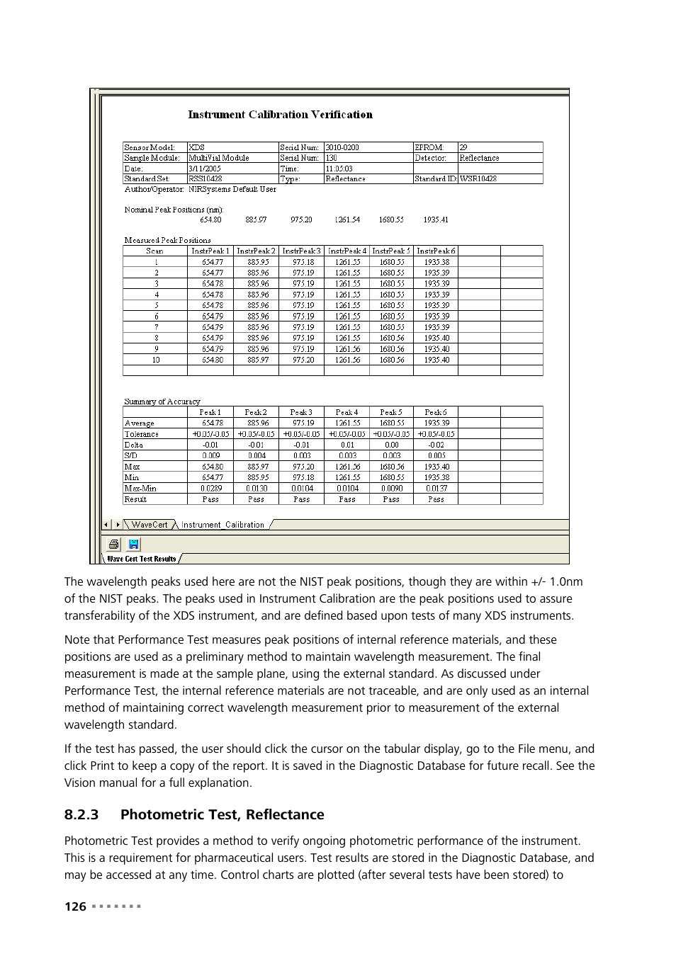 3 photometric test, reflectance, Photometric test, reflectance | Metrohm NIRS XDS MasterLab Analyzer User Manual | Page 128 / 167