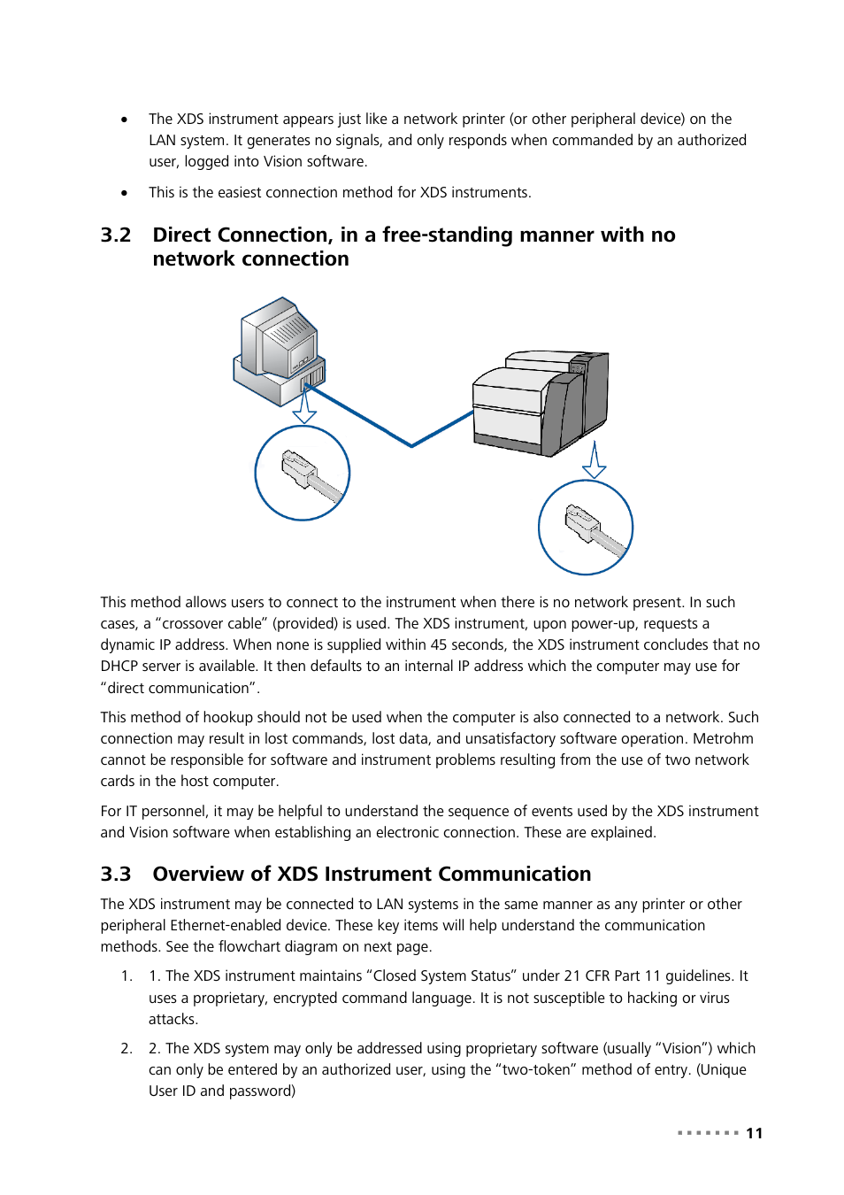 3 overview of xds instrument communication, Overview of xds instrument communication | Metrohm NIRS XDS MasterLab Analyzer User Manual | Page 13 / 167