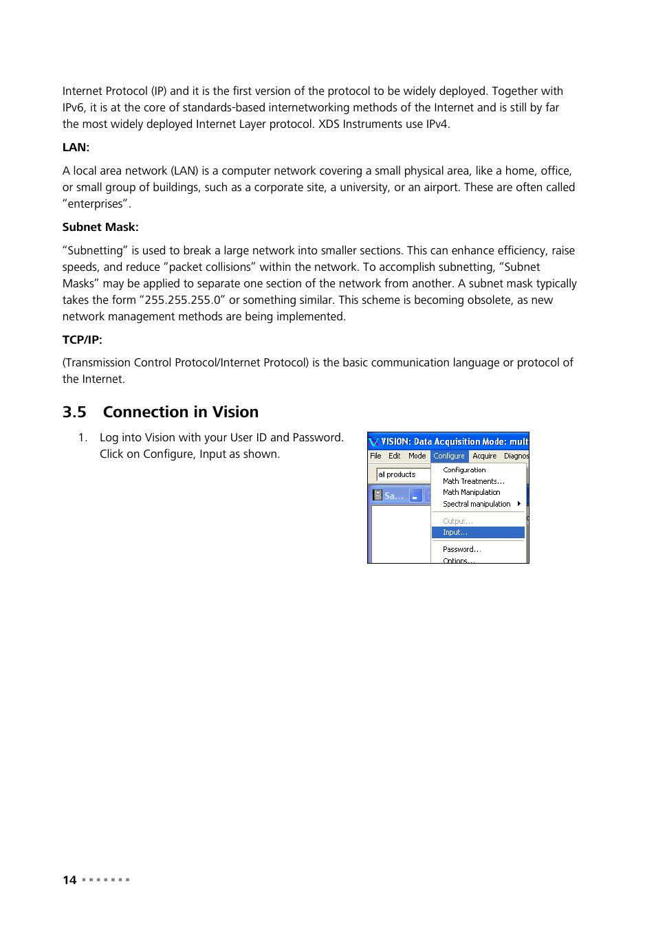5 connection in vision, Connection in vision | Metrohm NIRS XDS MasterLab Analyzer User Manual | Page 16 / 167