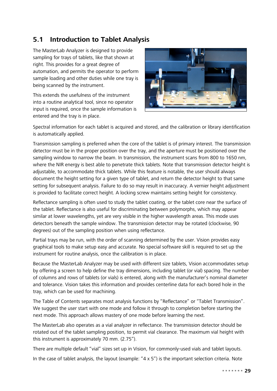 1 introduction to tablet analysis, Introduction to tablet analysis | Metrohm NIRS XDS MasterLab Analyzer User Manual | Page 31 / 167