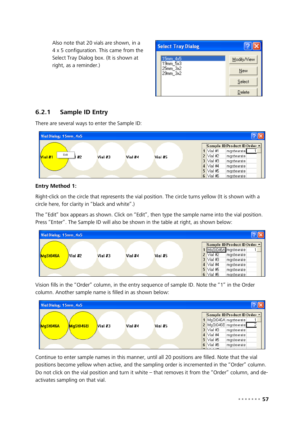 1 sample id entry, Sample id entry | Metrohm NIRS XDS MasterLab Analyzer User Manual | Page 59 / 167