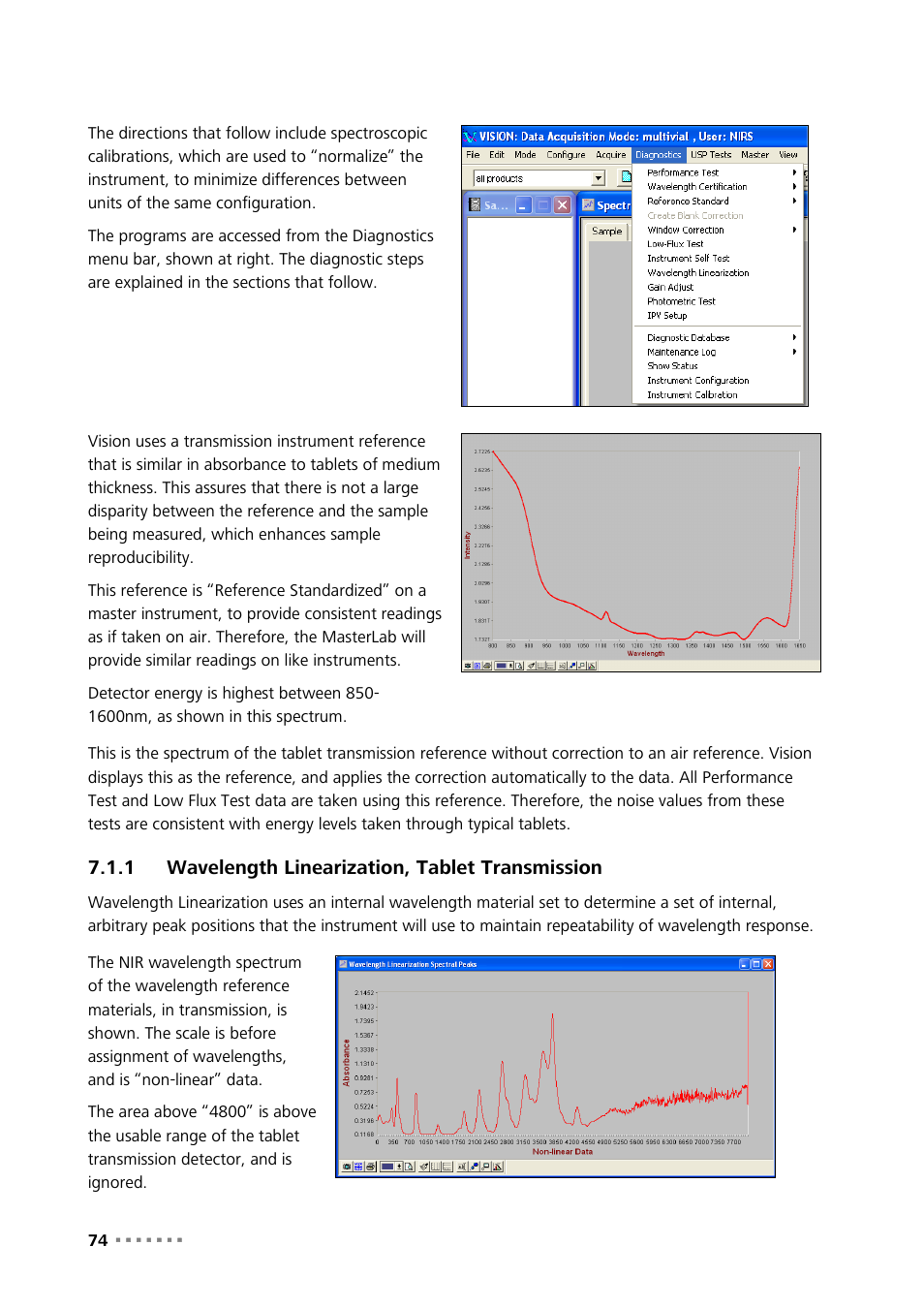 1 wavelength linearization, tablet transmission, Wavelength linearization, tablet transmission | Metrohm NIRS XDS MasterLab Analyzer User Manual | Page 76 / 167