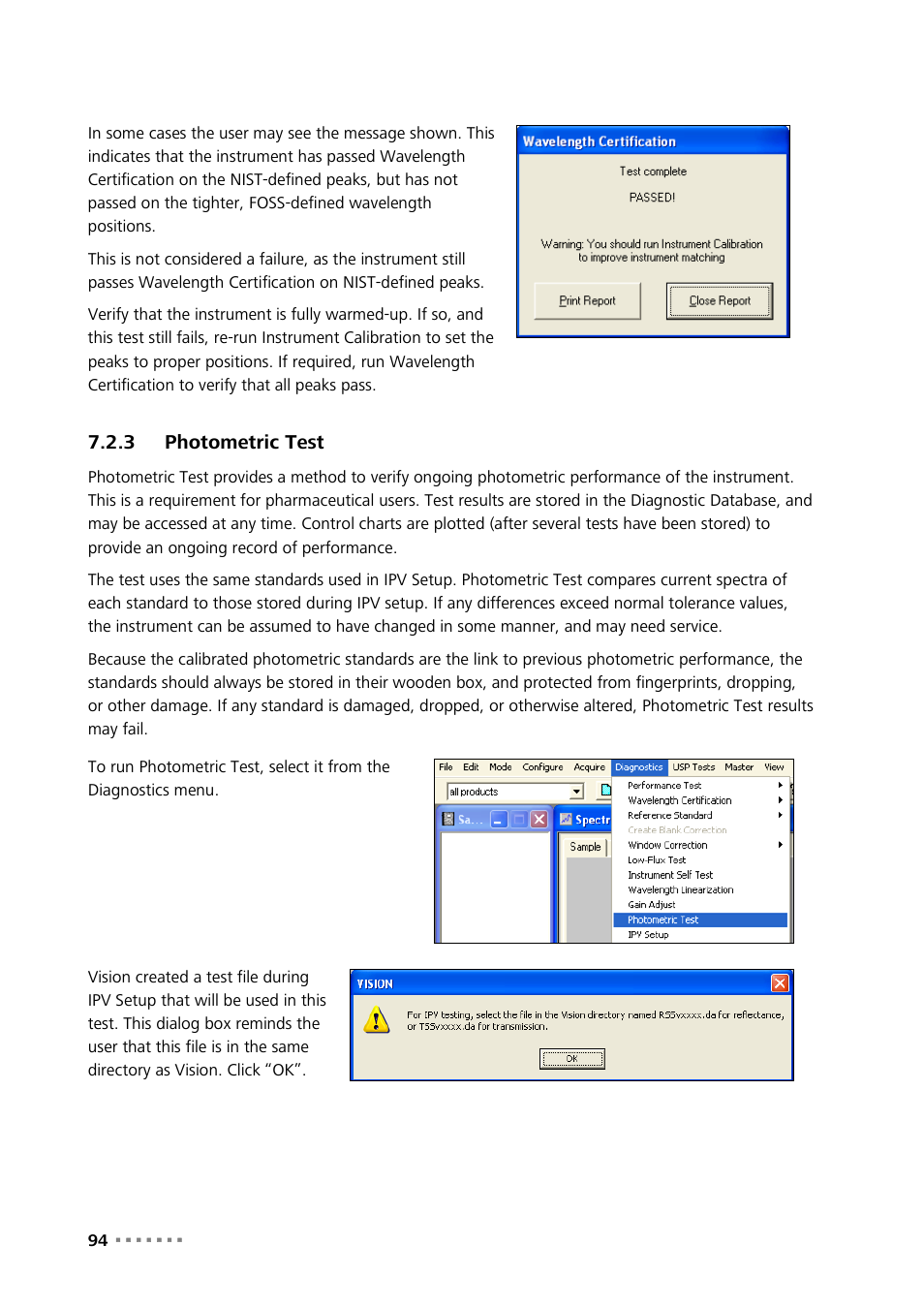 3 photometric test, Photometric test | Metrohm NIRS XDS MasterLab Analyzer User Manual | Page 96 / 167