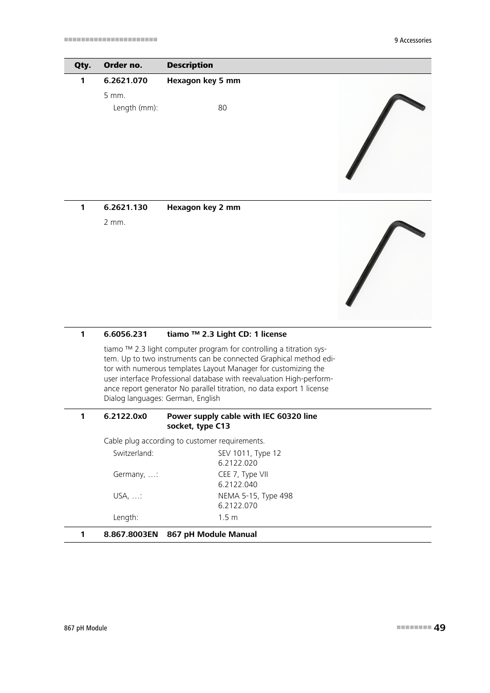 Metrohm 867 pH Module User Manual | Page 57 / 63