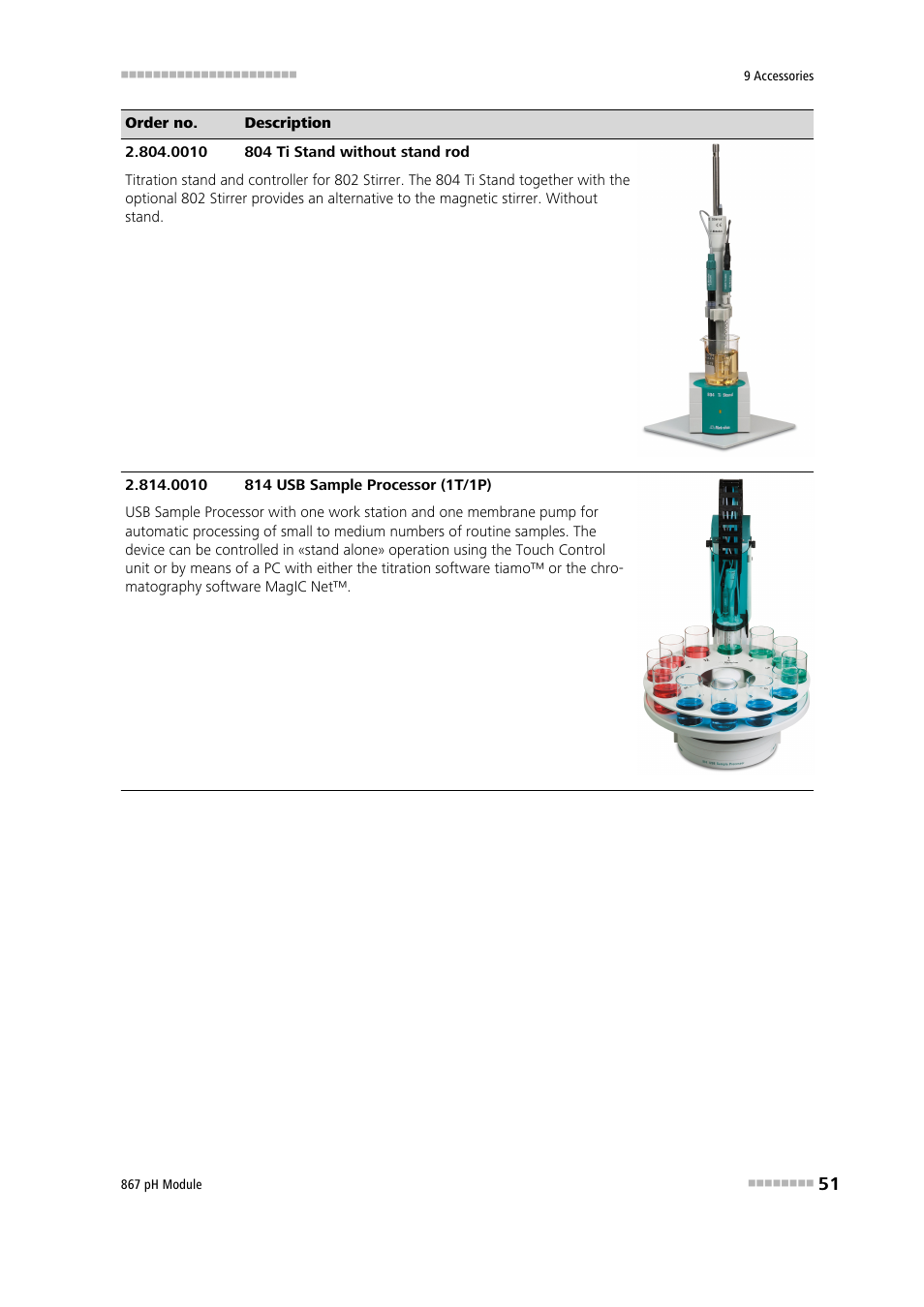 Metrohm 867 pH Module User Manual | Page 59 / 63