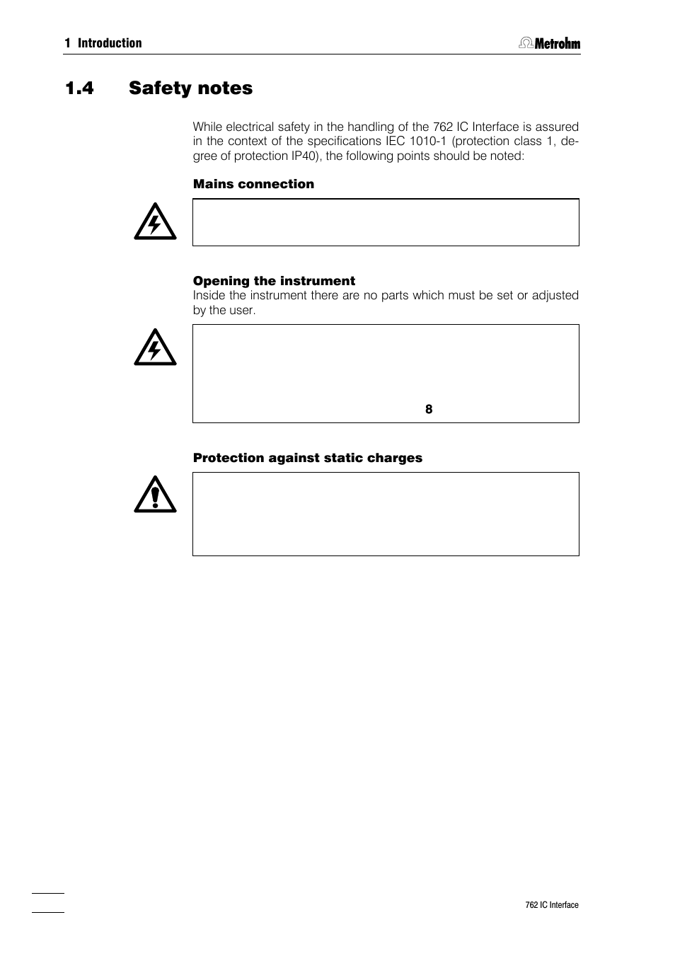 Metrohm 762 IC Interface User Manual | Page 12 / 42