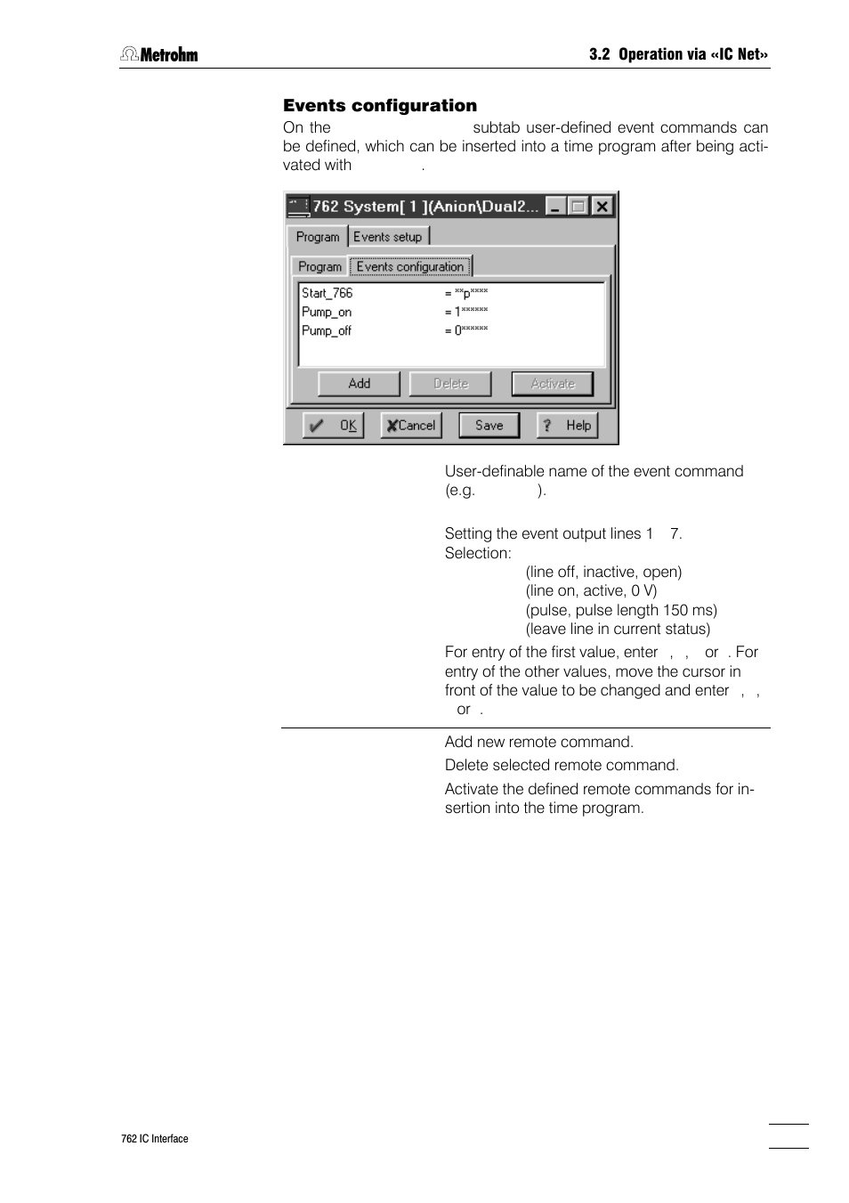 27 events configuration | Metrohm 762 IC Interface User Manual | Page 31 / 42