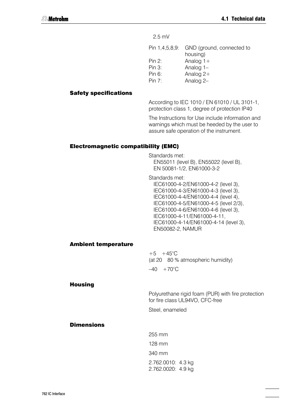 Metrohm 762 IC Interface User Manual | Page 35 / 42