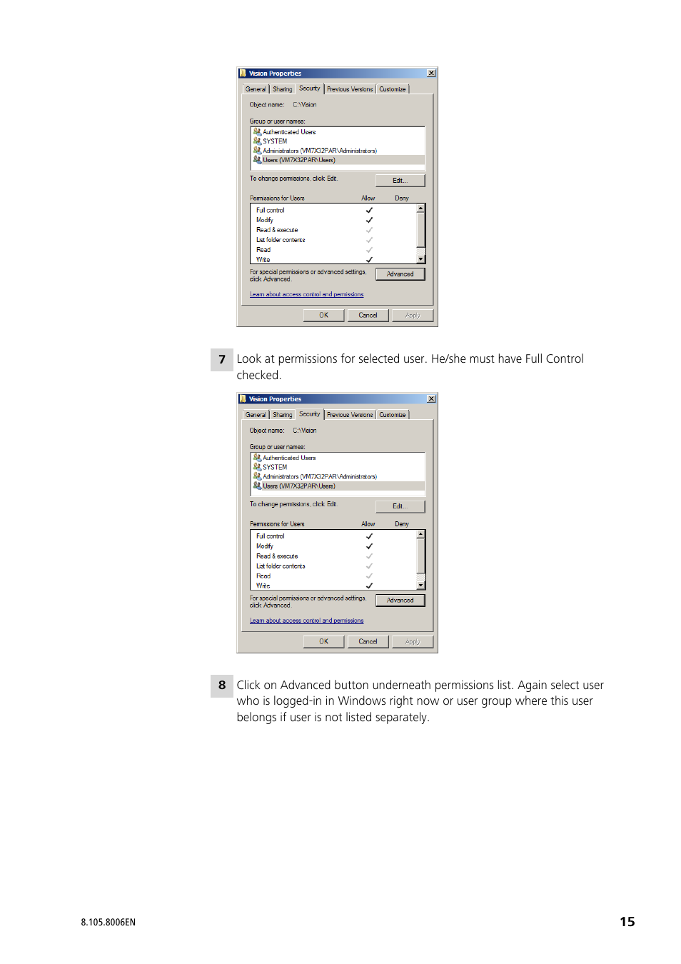 Metrohm Vision Installation User Manual | Page 15 / 16