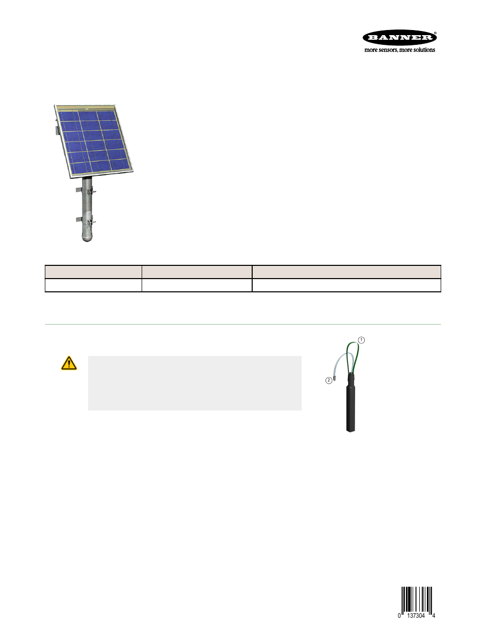 Banner SureCross FlexPower Solar Supply Assembly User Manual | 7 pages