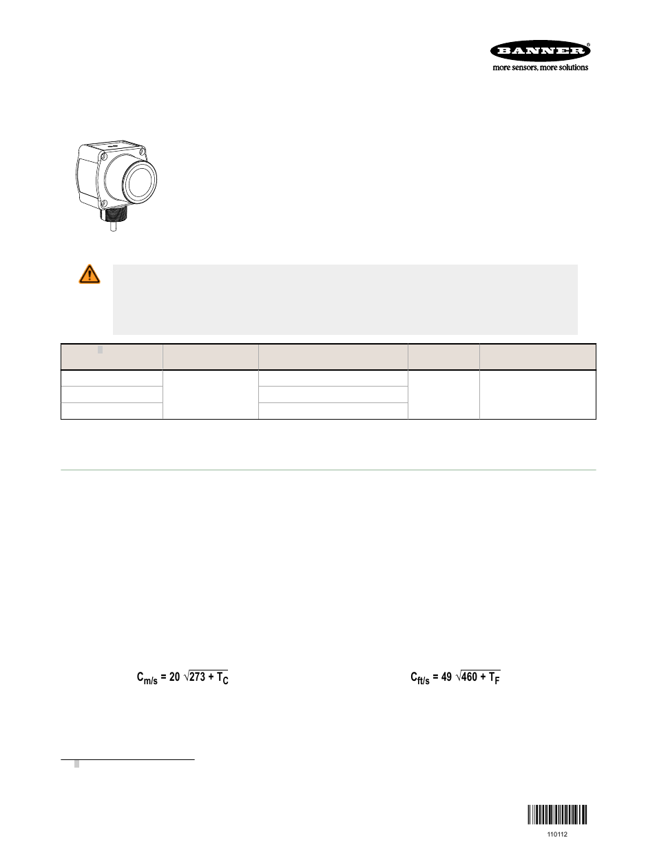Banner U-GAGE QT50U Ultrasonic Sensors User Manual | 12 pages