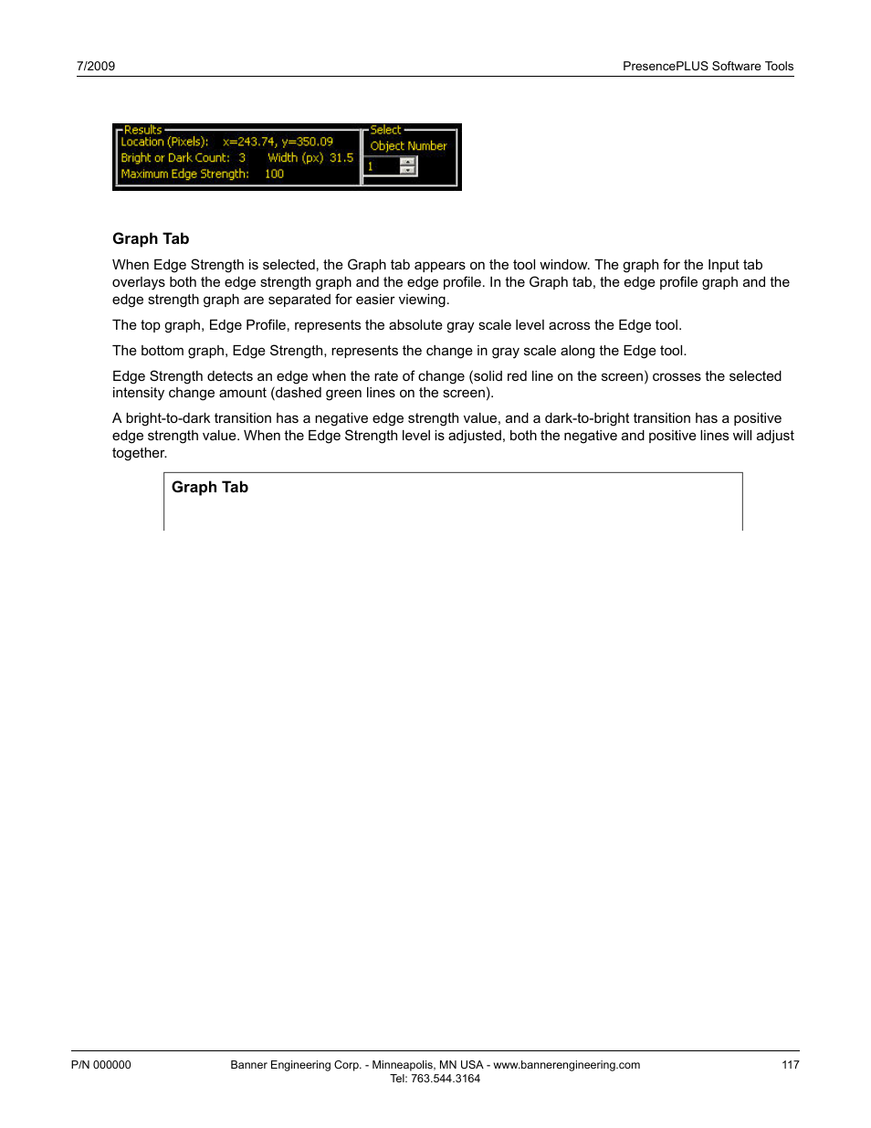 Graph tab | Banner PresencePLUS P4 EDGE 1.3 Series User Manual | Page 117 / 258