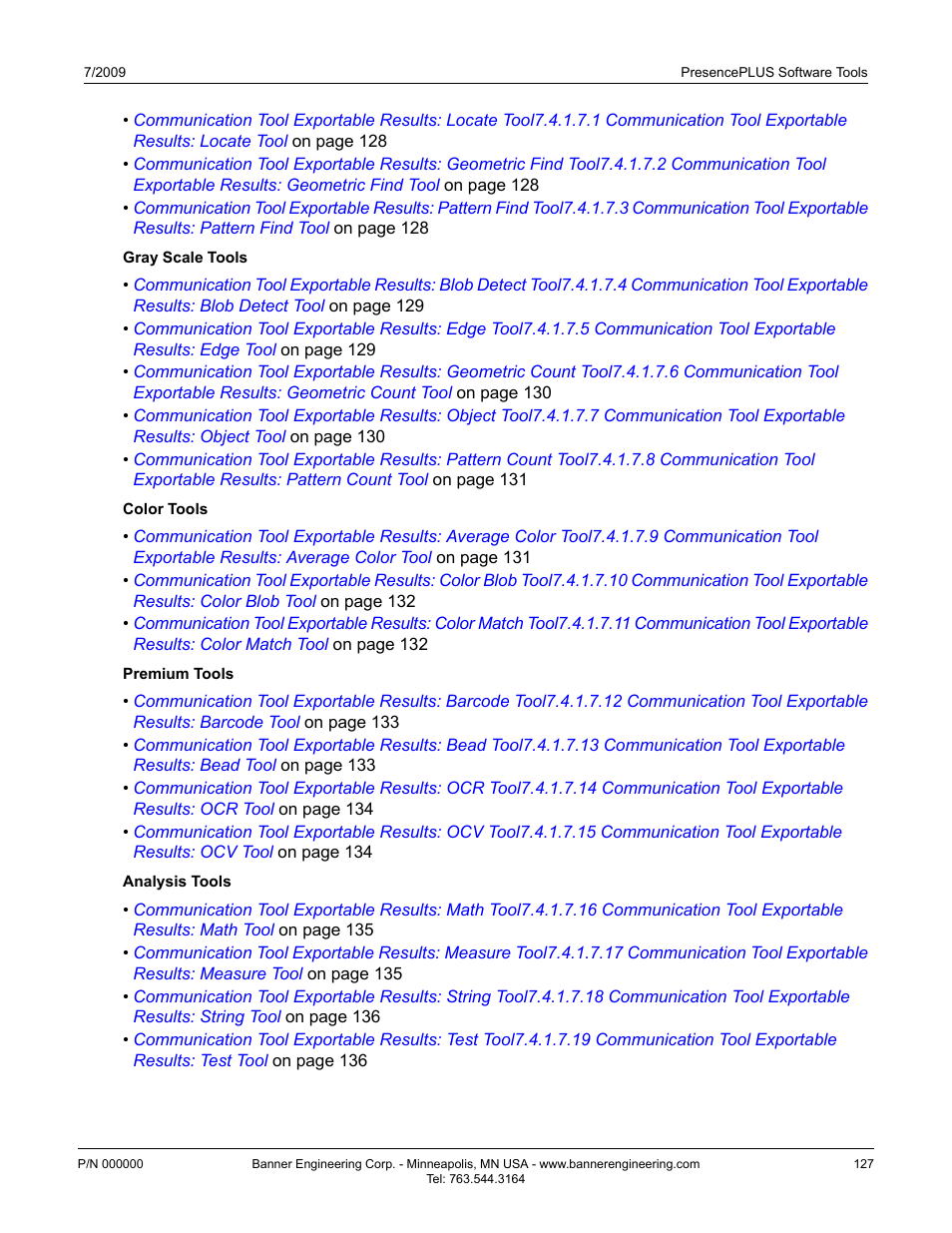 Banner PresencePLUS P4 EDGE 1.3 Series User Manual | Page 127 / 258