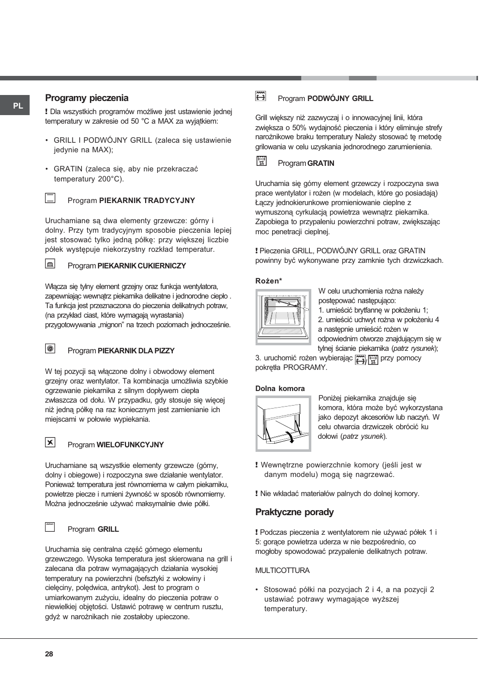 Hotpoint Ariston C 3 VP6 R/HA User Manual | Page 28 / 60
