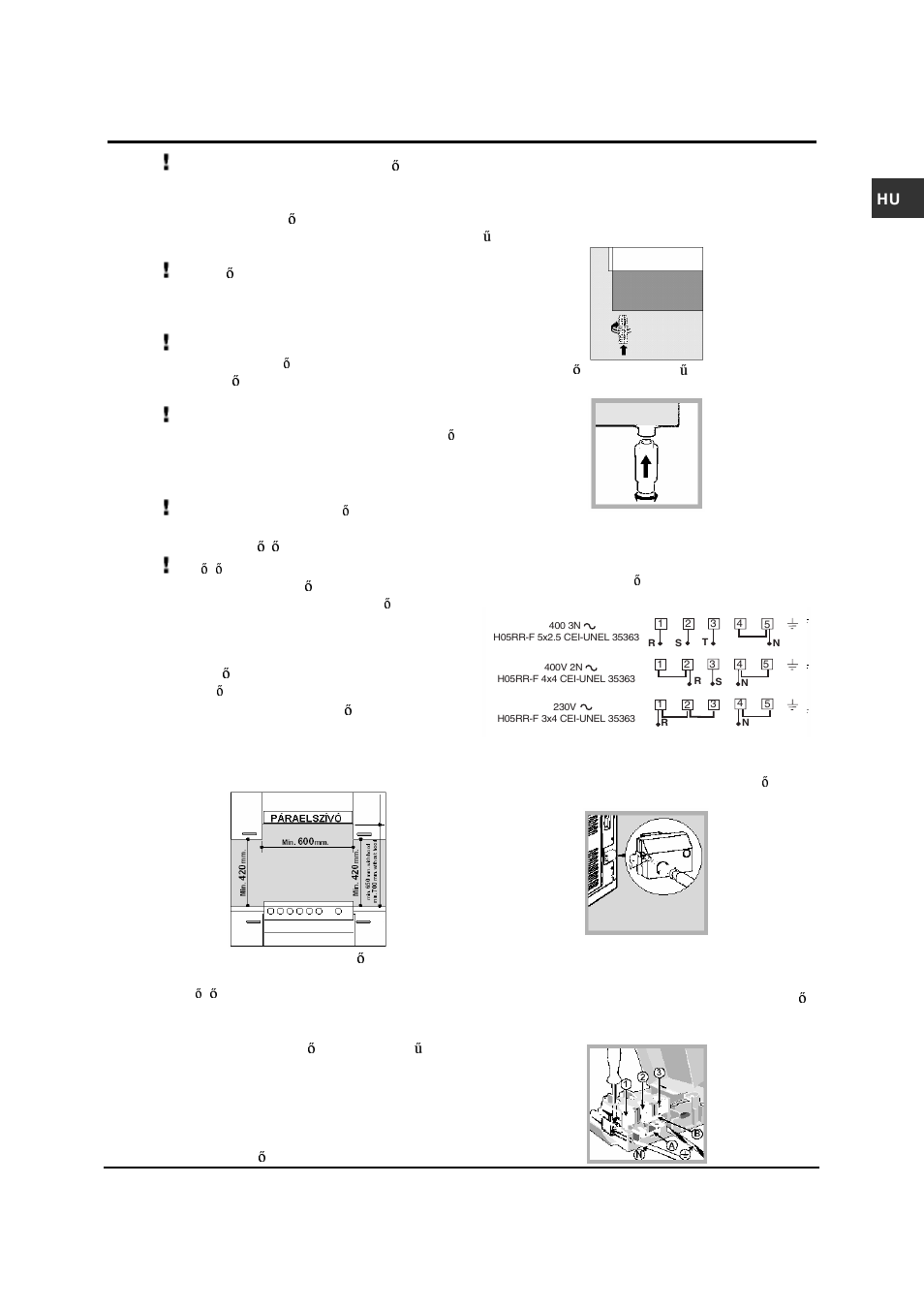 Üzembe helyezés, Elhelyezés és szintezés, A készülék szintezése | Hotpoint Ariston C 3 VP6 R/HA User Manual | Page 35 / 60