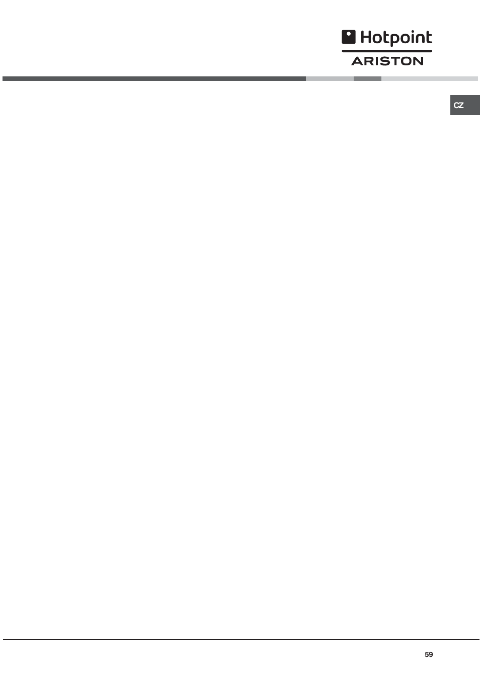 Hotpoint Ariston C 3 VP6 R/HA User Manual | Page 59 / 60
