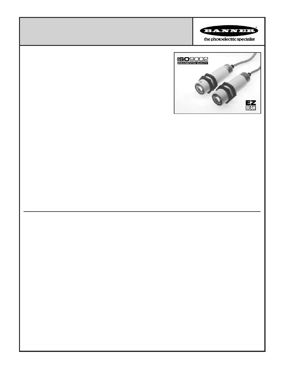 Banner SM30 Series User Manual | 2 pages