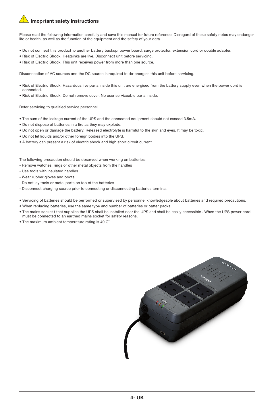 Belkin Battery Backup With Surge Protection F6H600ukUSB User Manual | Page 5 / 6