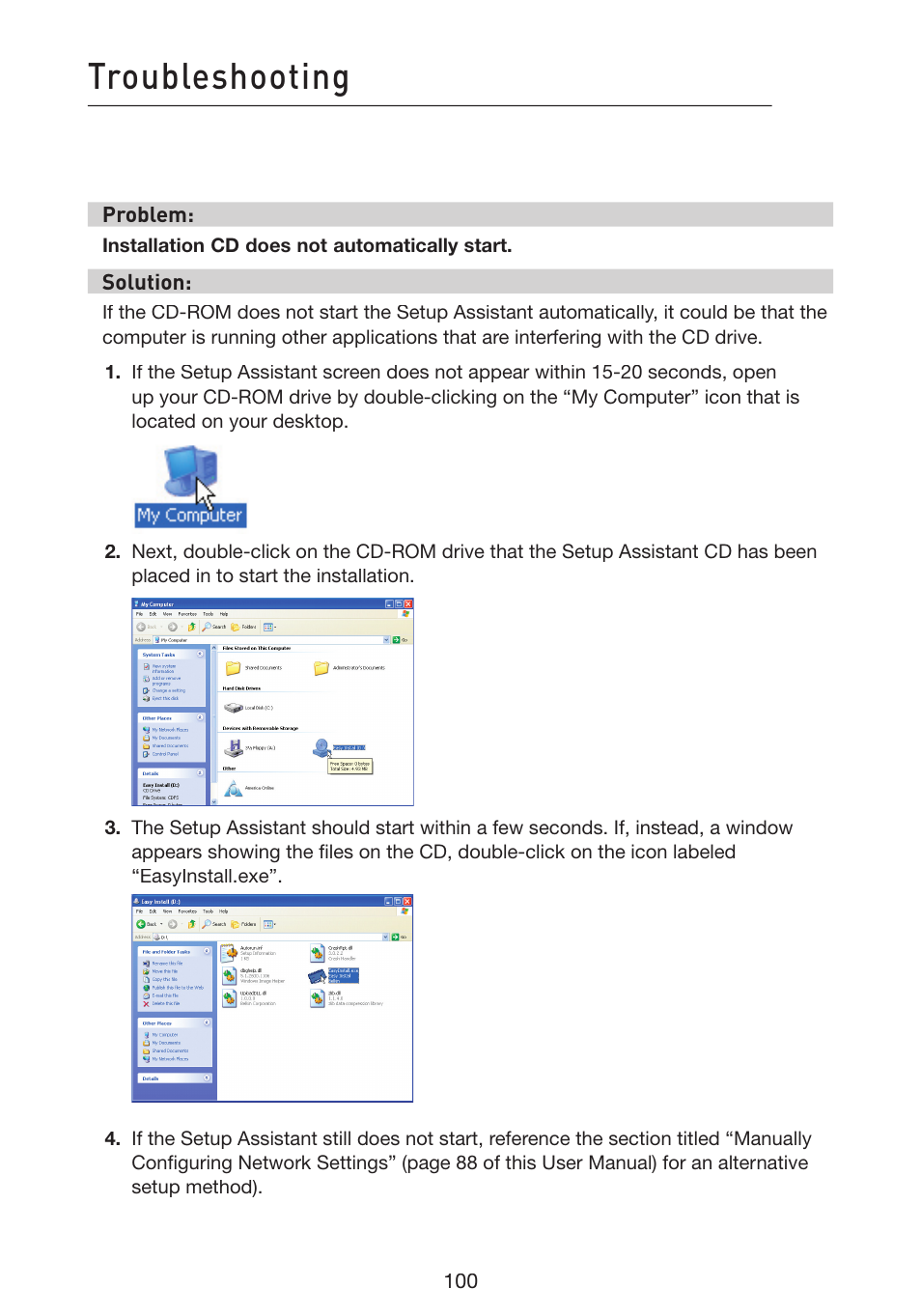 Troubleshooting | Belkin Wireless G Plus MIMO Router F5D9230-4 User Manual | Page 104 / 120