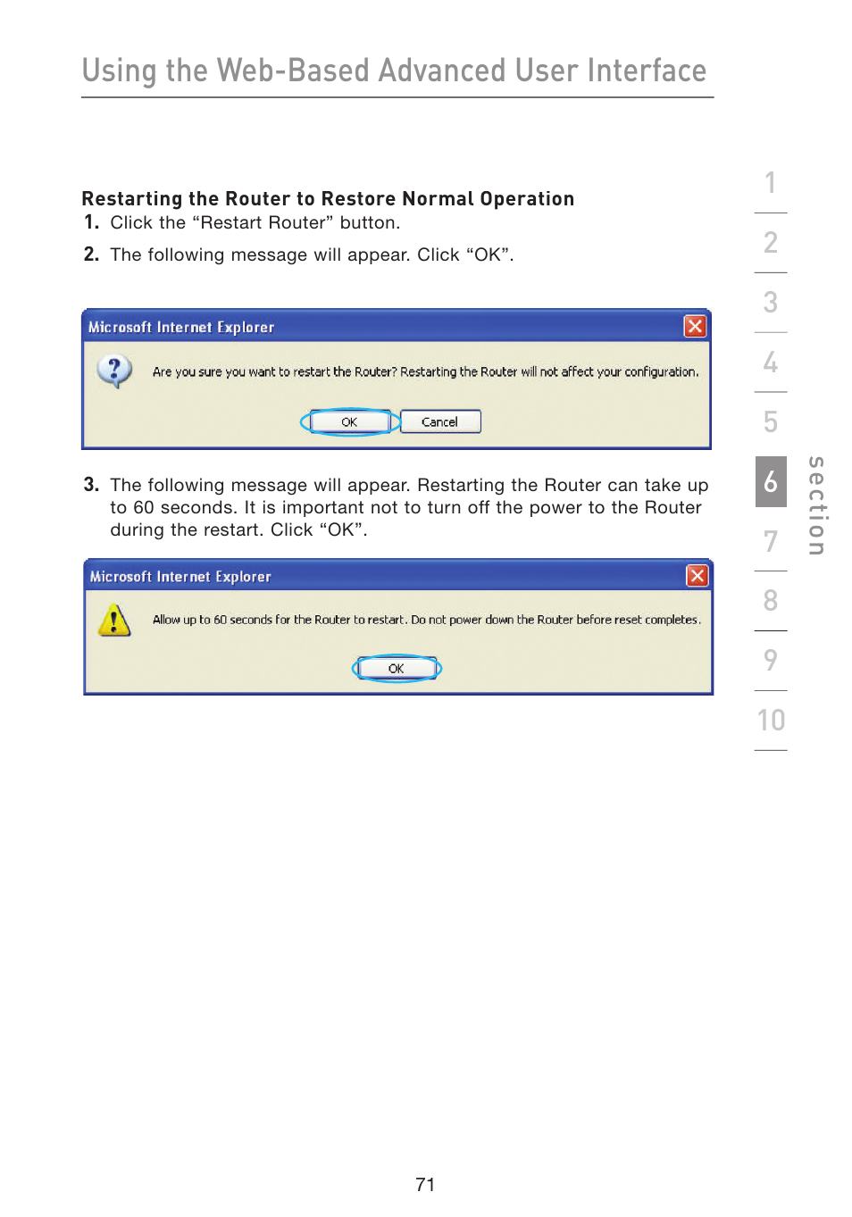 Using the web-based advanced user interface | Belkin Wireless G Plus MIMO Router F5D9230-4 User Manual | Page 75 / 120
