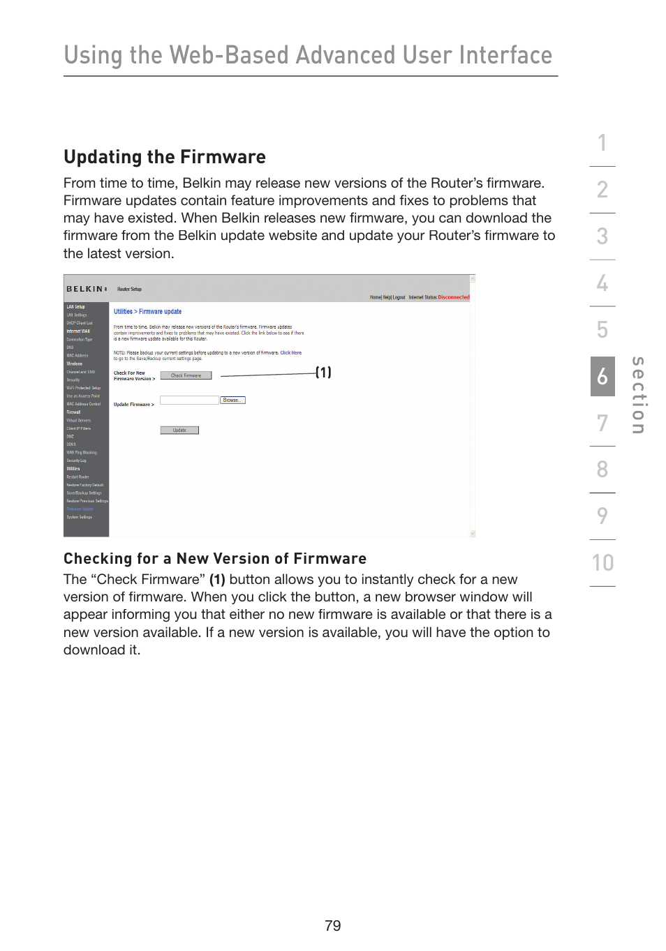 Using the web-based advanced user interface | Belkin Wireless G Plus MIMO Router F5D9230-4 User Manual | Page 83 / 120