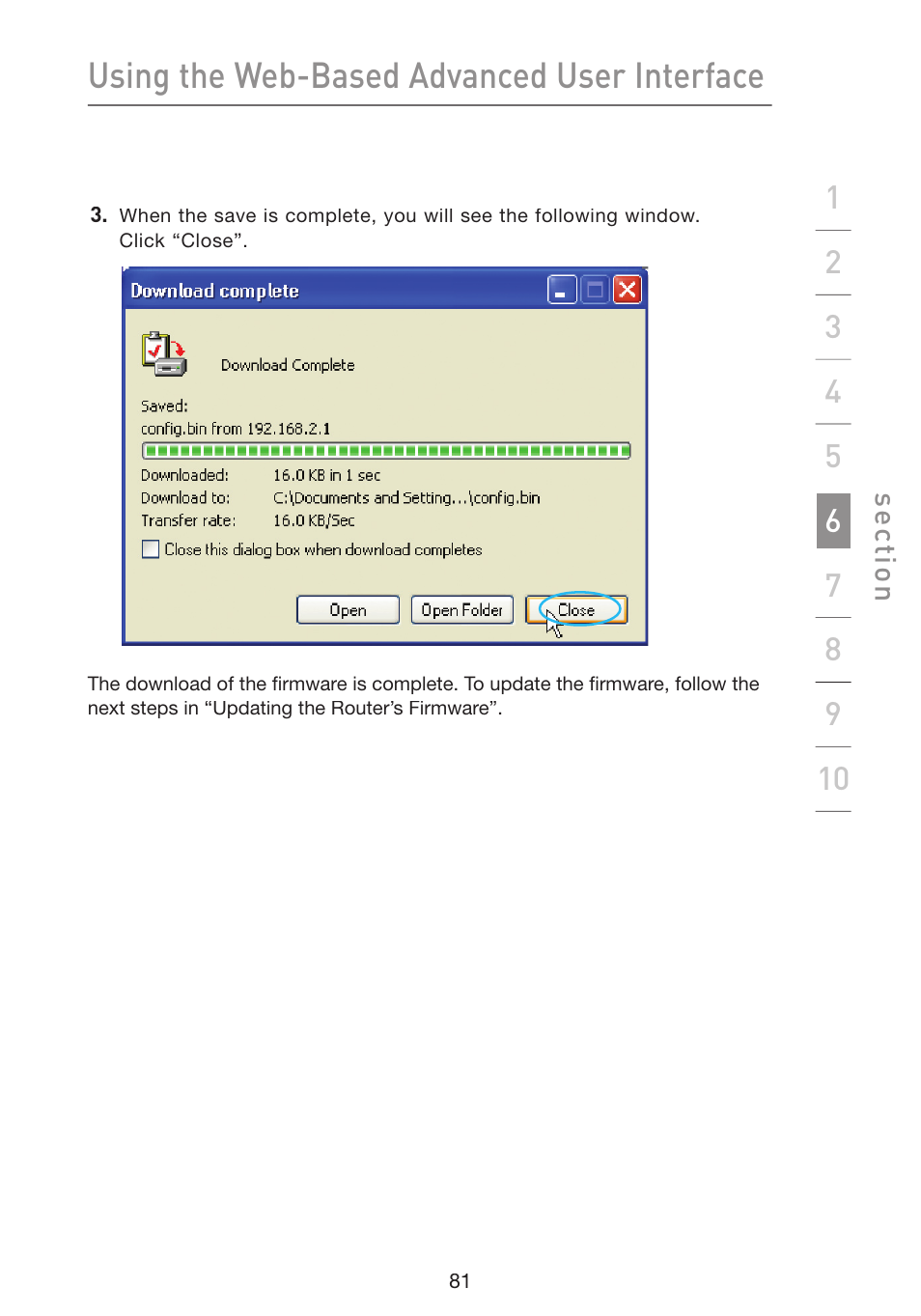 Using the web-based advanced user interface | Belkin Wireless G Plus MIMO Router F5D9230-4 User Manual | Page 85 / 120