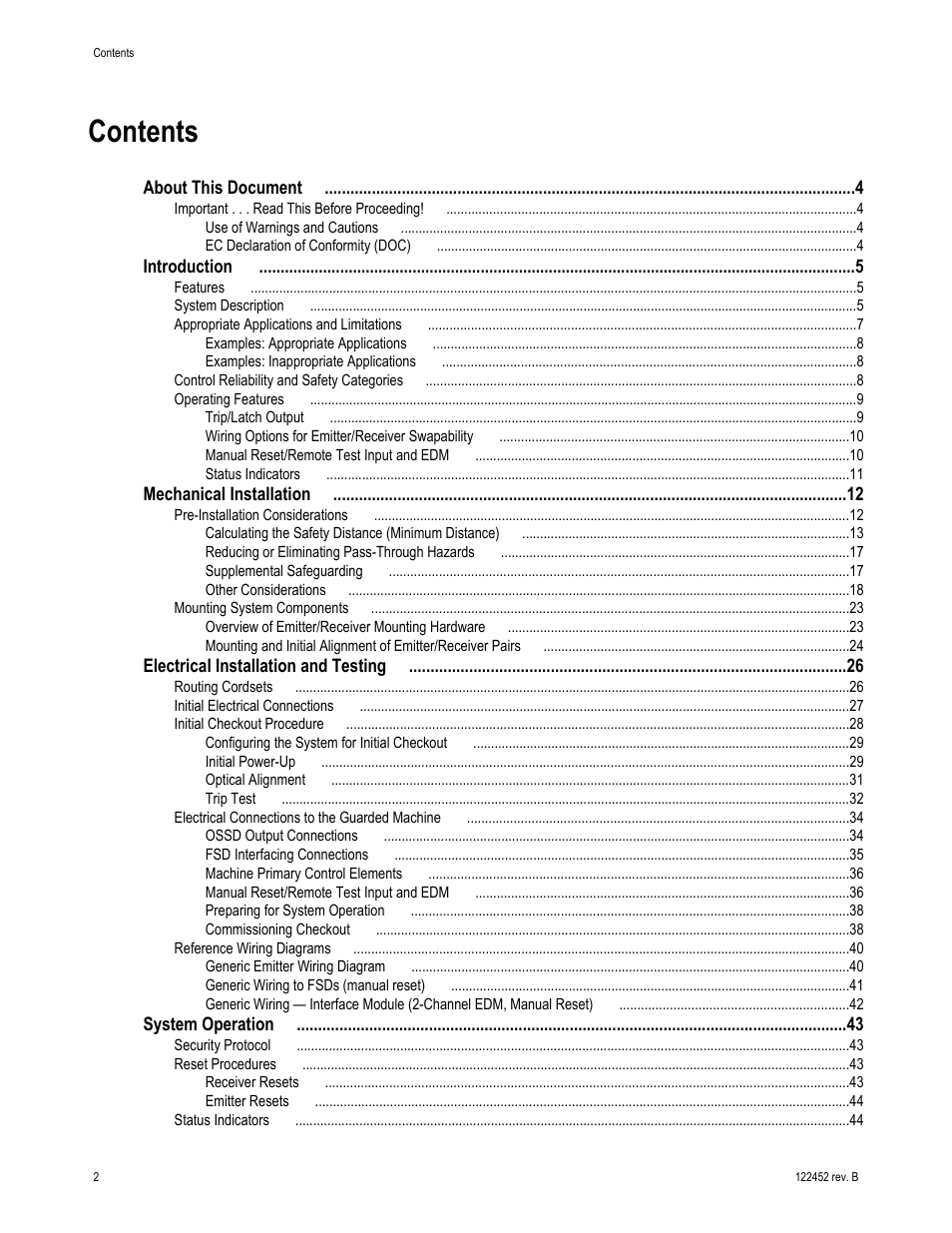 Banner EZ-SCREEN­ Safety Light Curtain Systems User Manual | Page 2 / 71