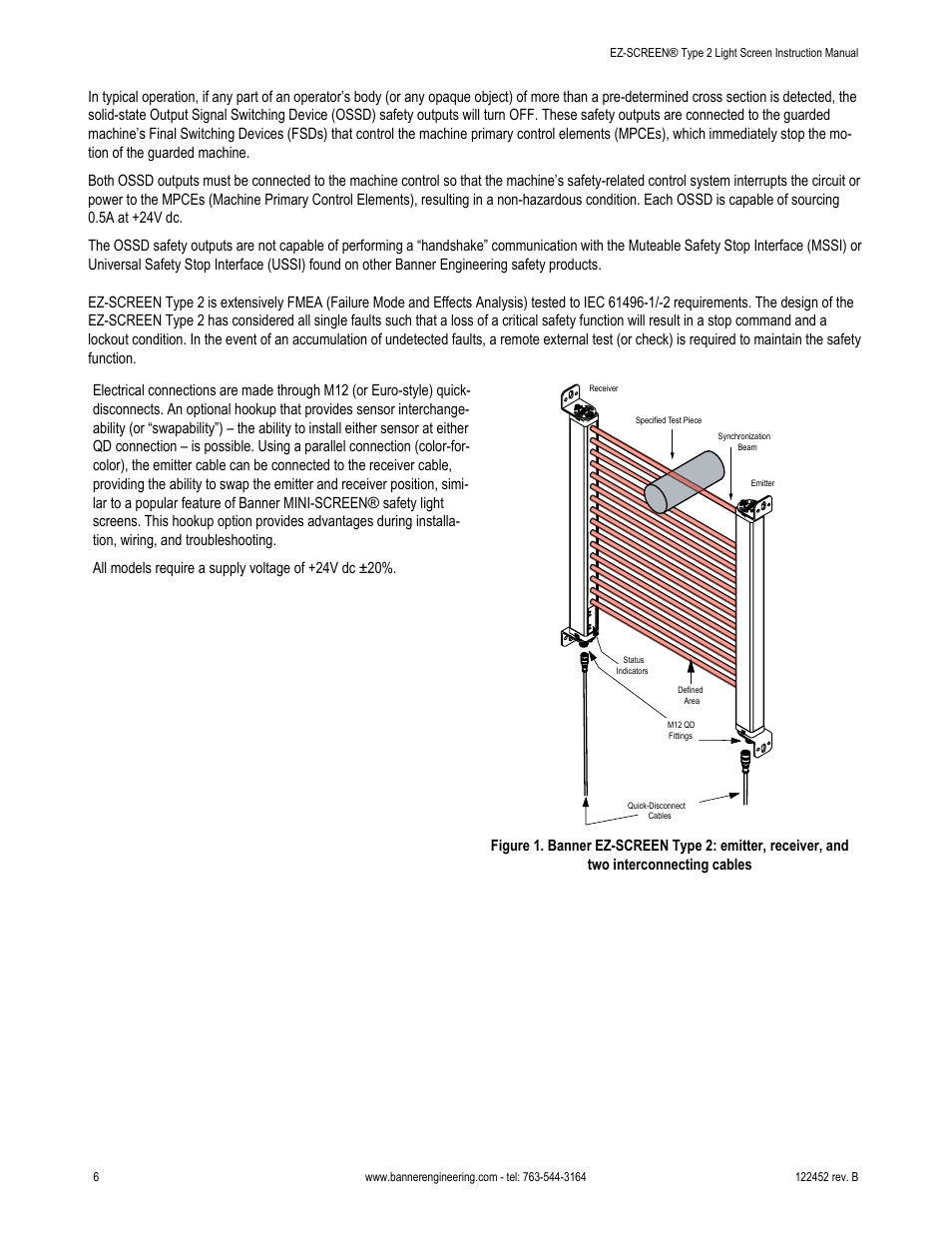 Banner EZ-SCREEN­ Safety Light Curtain Systems User Manual | Page 6 / 71