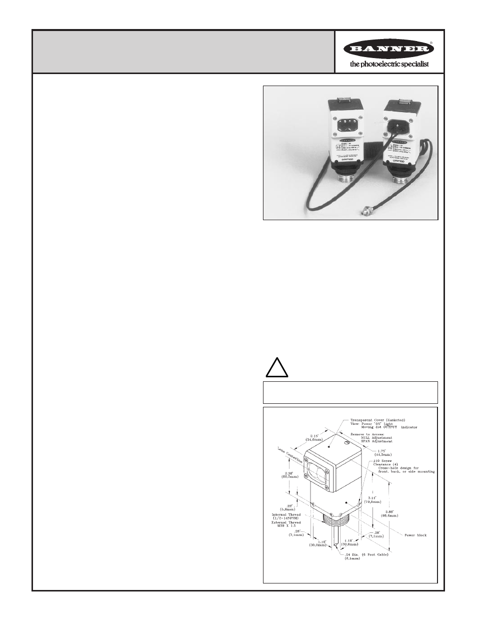 Banner OMNI-BEAM Series User Manual | 8 pages