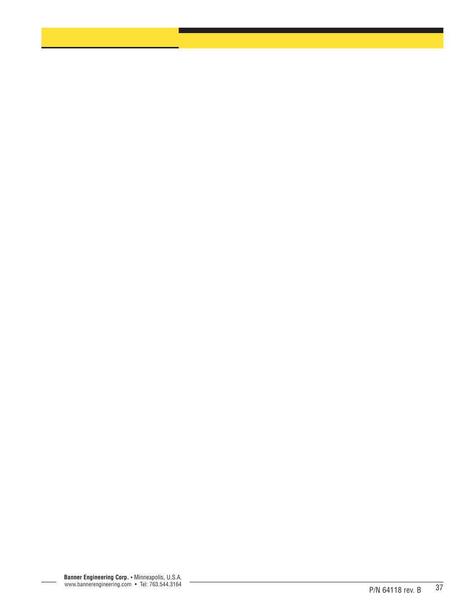 Banner A-GAGE High-Resolution MINI-ARRAY Series User Manual | Page 37 / 40