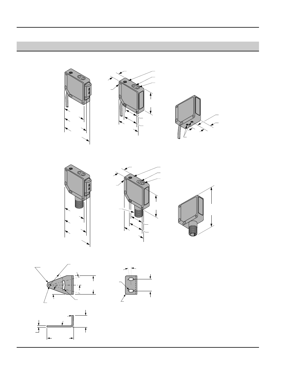 Qm42 series, Dimensions, Supplied with hardware | Banner QM42 Series User Manual | Page 4 / 6