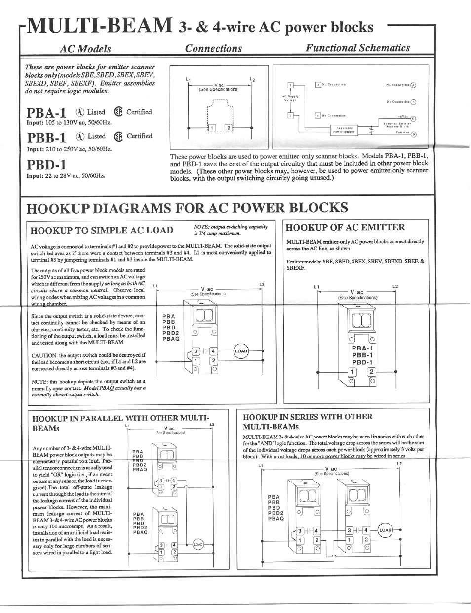 Banner MULTI-BEAM Series User Manual | Page 2 / 5