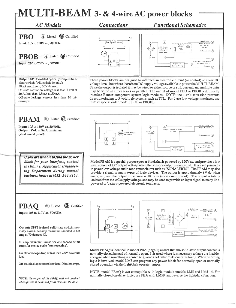 Banner MULTI-BEAM Series User Manual | Page 3 / 5