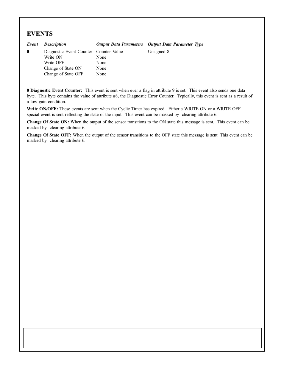 Events | Banner Q45 Series User Manual | Page 6 / 6