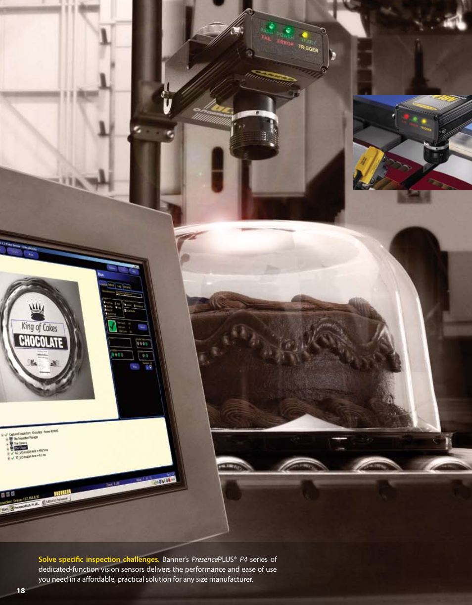P4 dedicated-function sensors | Banner PresencePLUS PPM8 LCD Color Monitor User Manual | Page 18 / 48