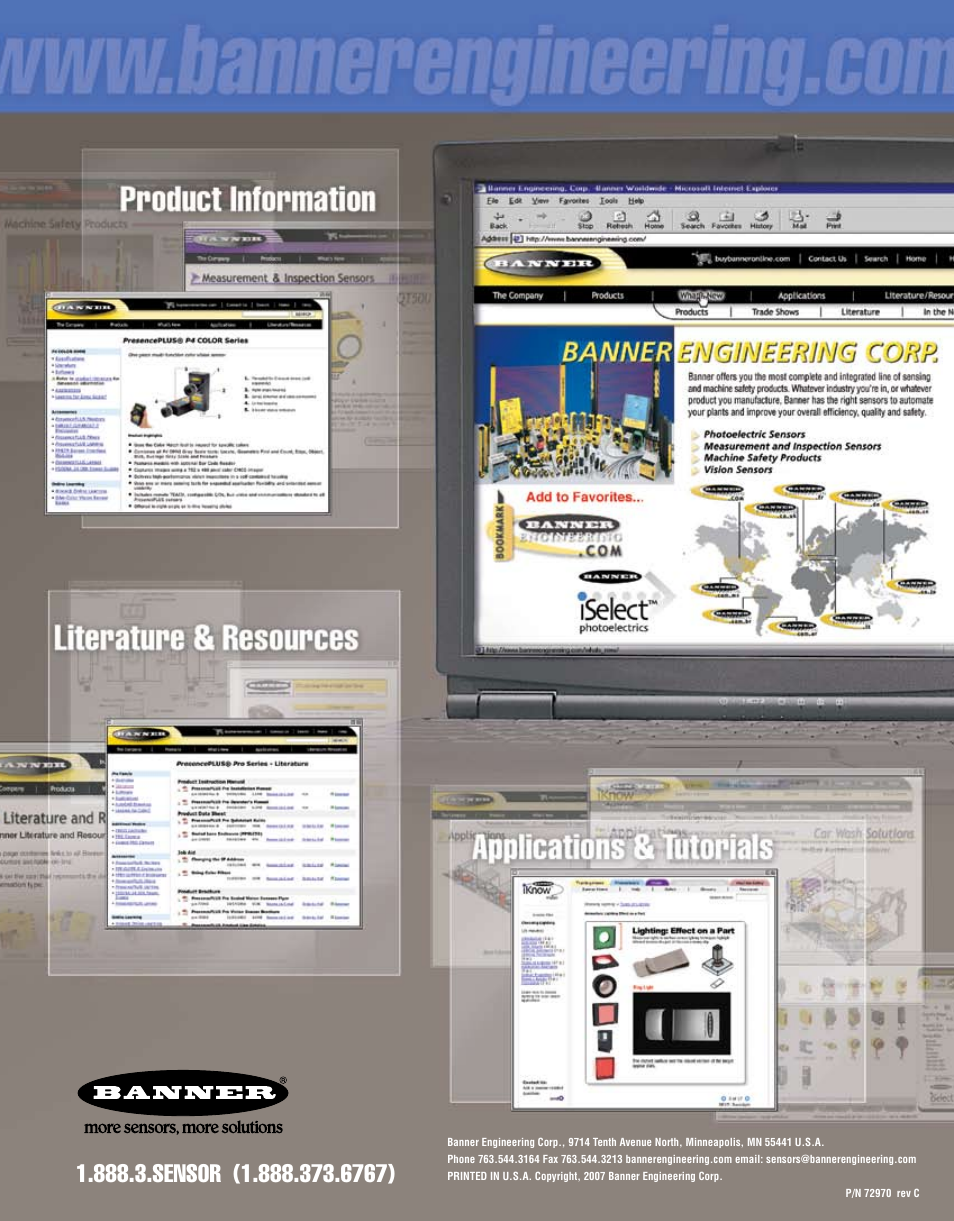 Banner PresencePLUS PPM8 LCD Color Monitor User Manual | Page 48 / 48