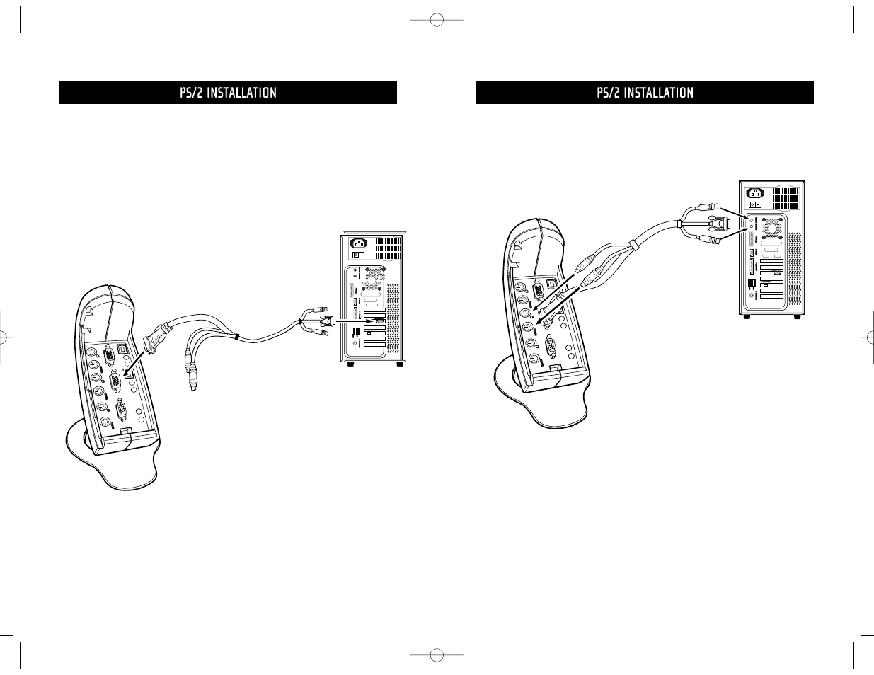 Ps/2 installation | Belkin F1DS102T User Manual | Page 8 / 21