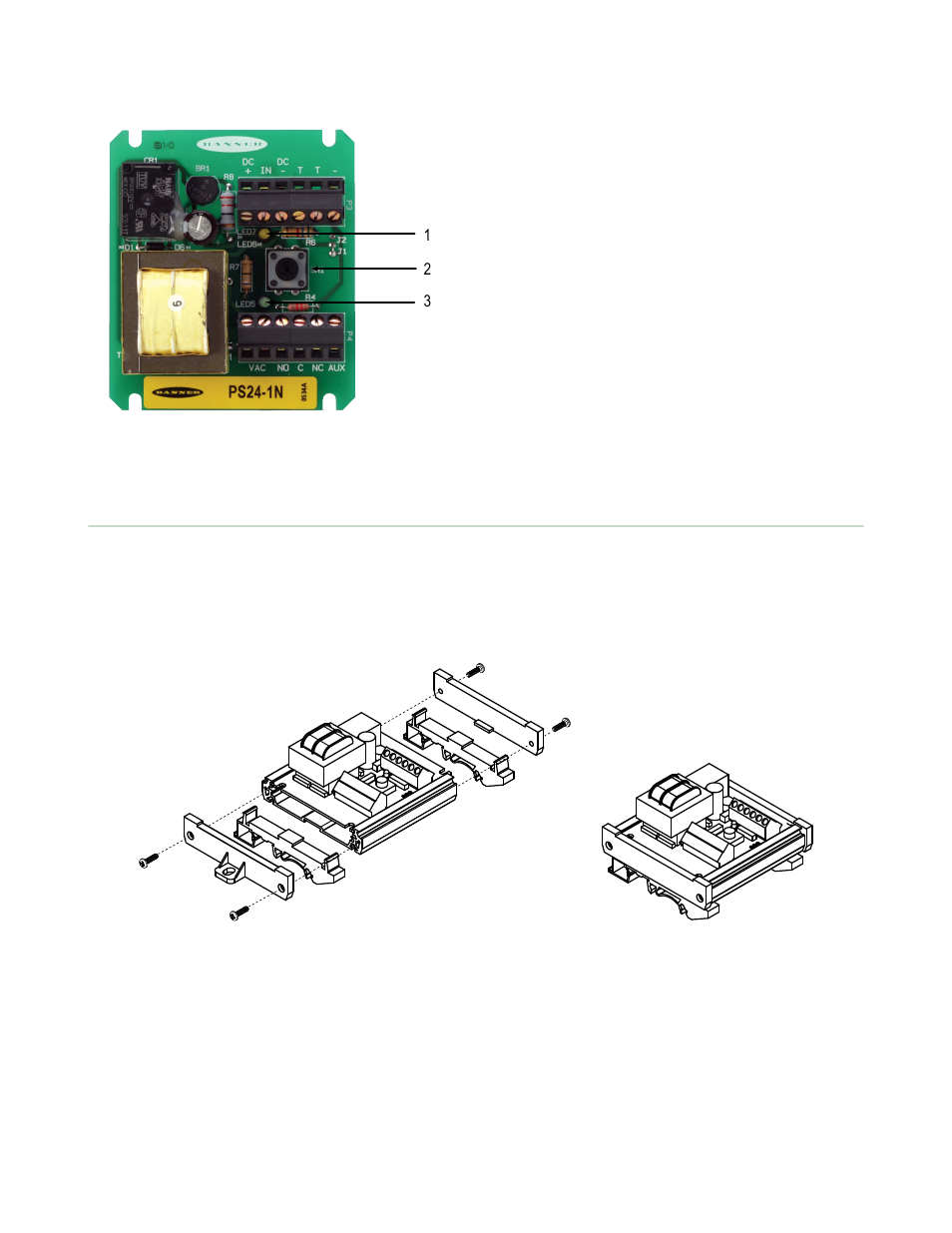 Banner PS115-1 Sensor Interface Power Supplies User Manual | Page 2 / 4