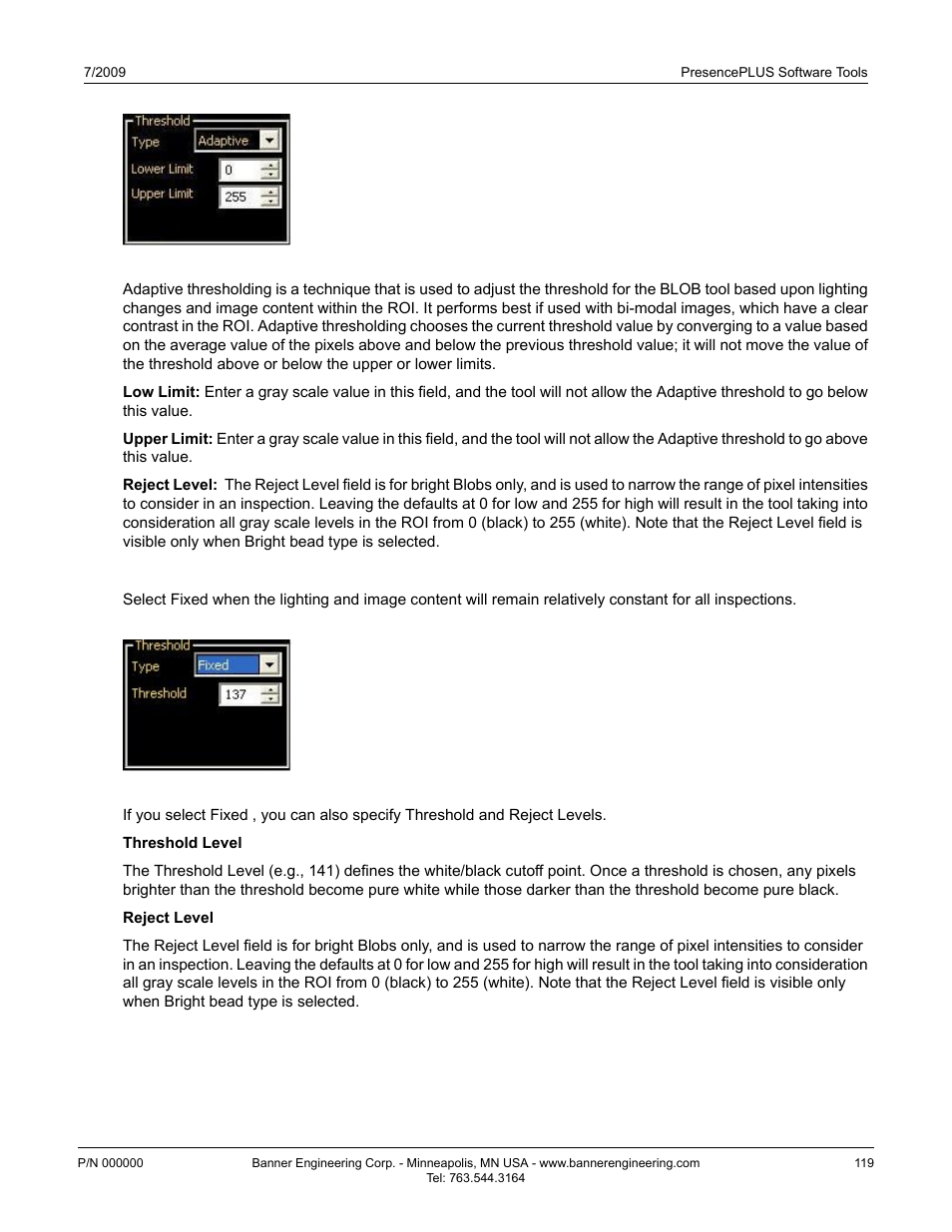 Fixed, Filters, Filters7.3.4.2.3 filters | Banner PresencePLUS BCR 1.3 Series User Manual | Page 119 / 306