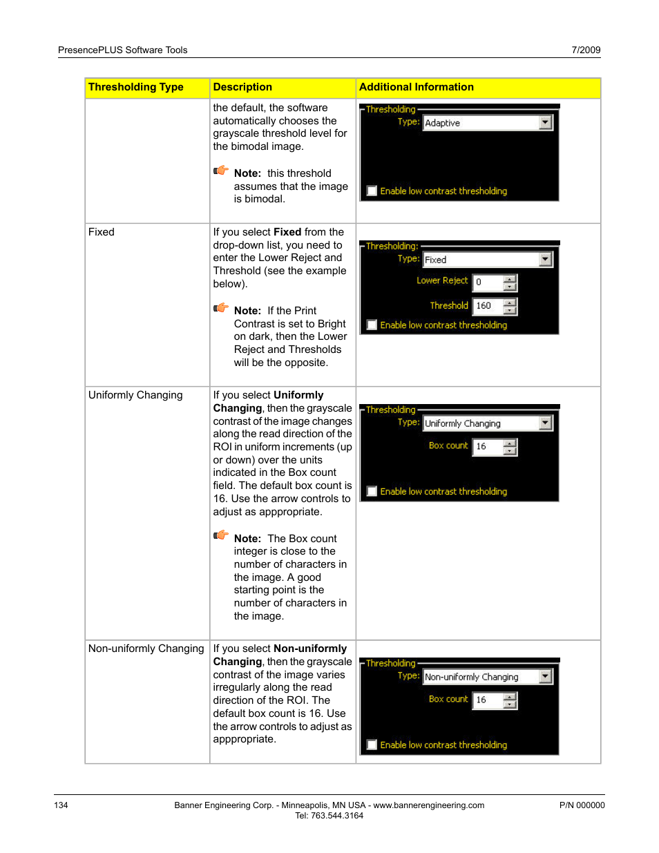 Banner PresencePLUS BCR 1.3 Series User Manual | Page 134 / 306