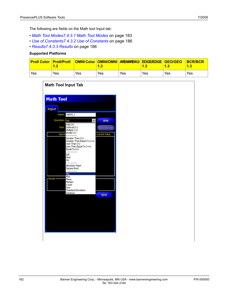 Banner PresencePLUS BCR 1.3 Series User Manual | Page 182 / 306