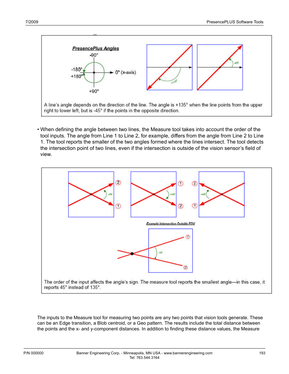 How the tool measures two points | Banner PresencePLUS BCR 1.3 Series User Manual | Page 193 / 306