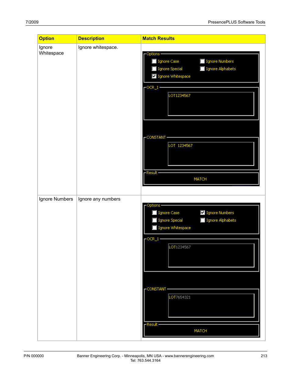 Banner PresencePLUS BCR 1.3 Series User Manual | Page 213 / 306