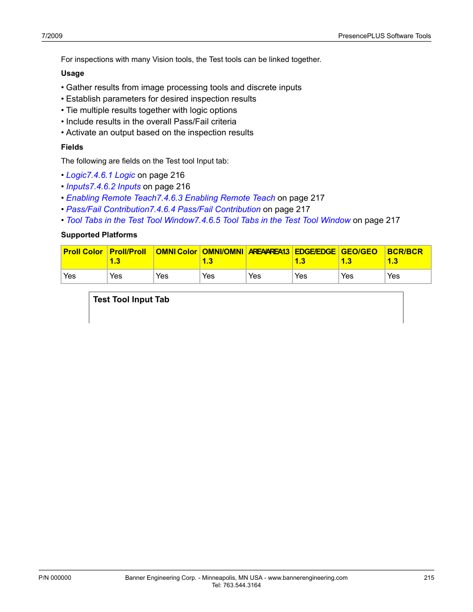 Banner PresencePLUS BCR 1.3 Series User Manual | Page 215 / 306