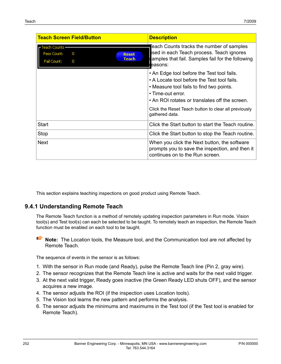 4 remote teach, 1 understanding remote teach | Banner PresencePLUS BCR 1.3 Series User Manual | Page 252 / 306