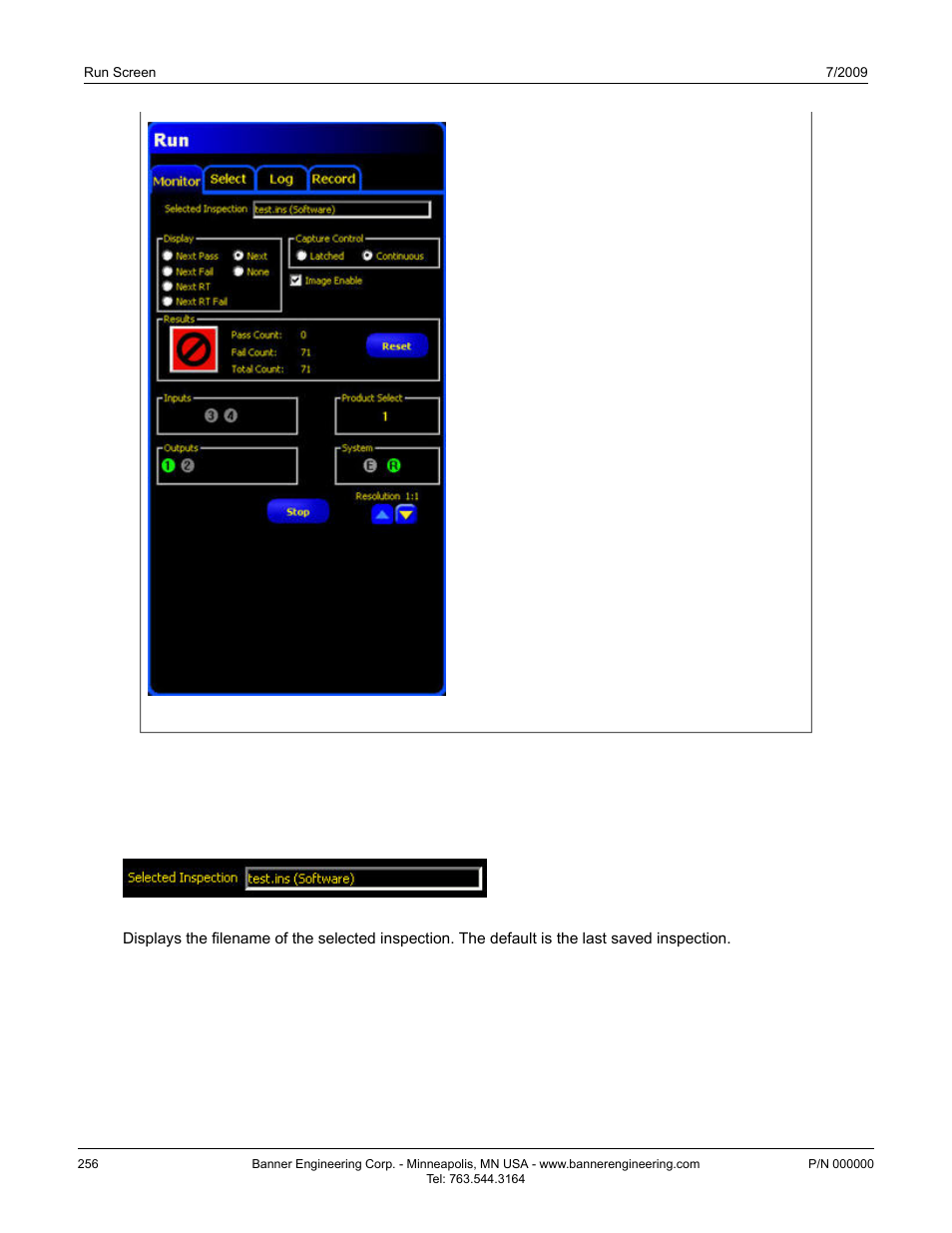 1 selected inspection, 2 display, 1 selected inspection 10.2 display | Banner PresencePLUS BCR 1.3 Series User Manual | Page 256 / 306