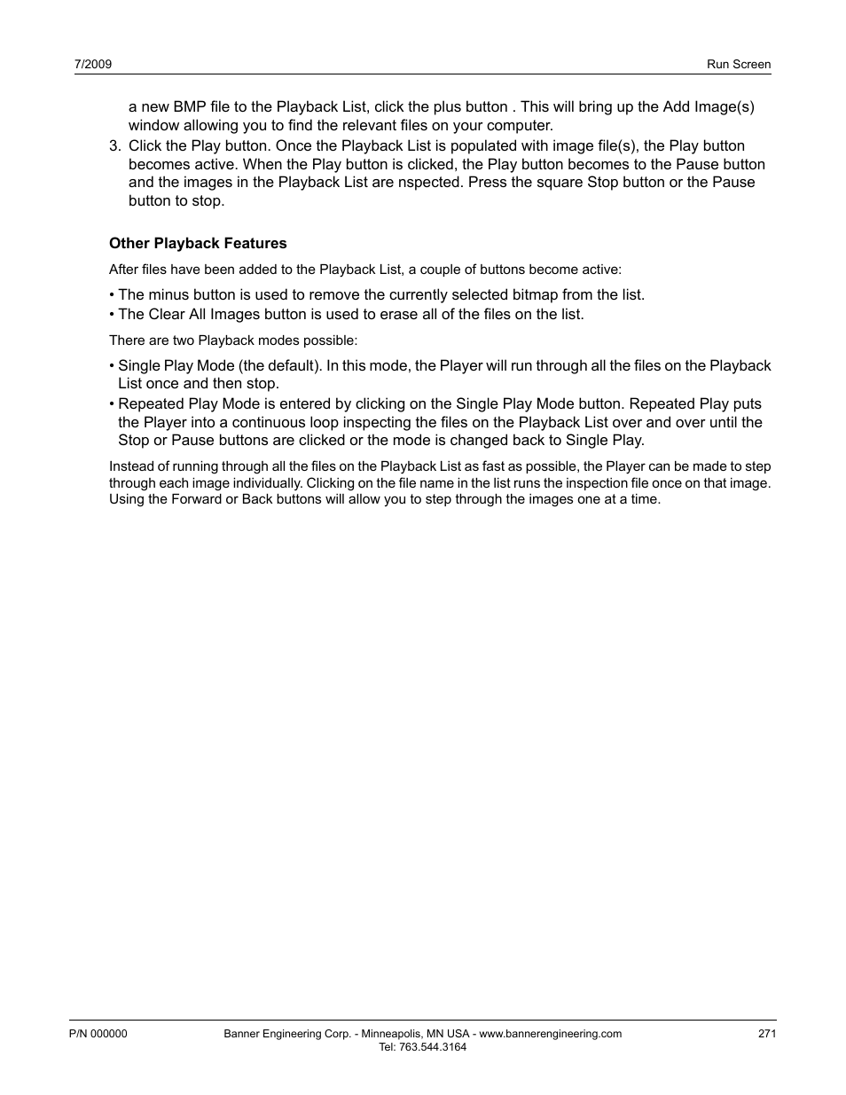 Other playback features | Banner PresencePLUS BCR 1.3 Series User Manual | Page 271 / 306