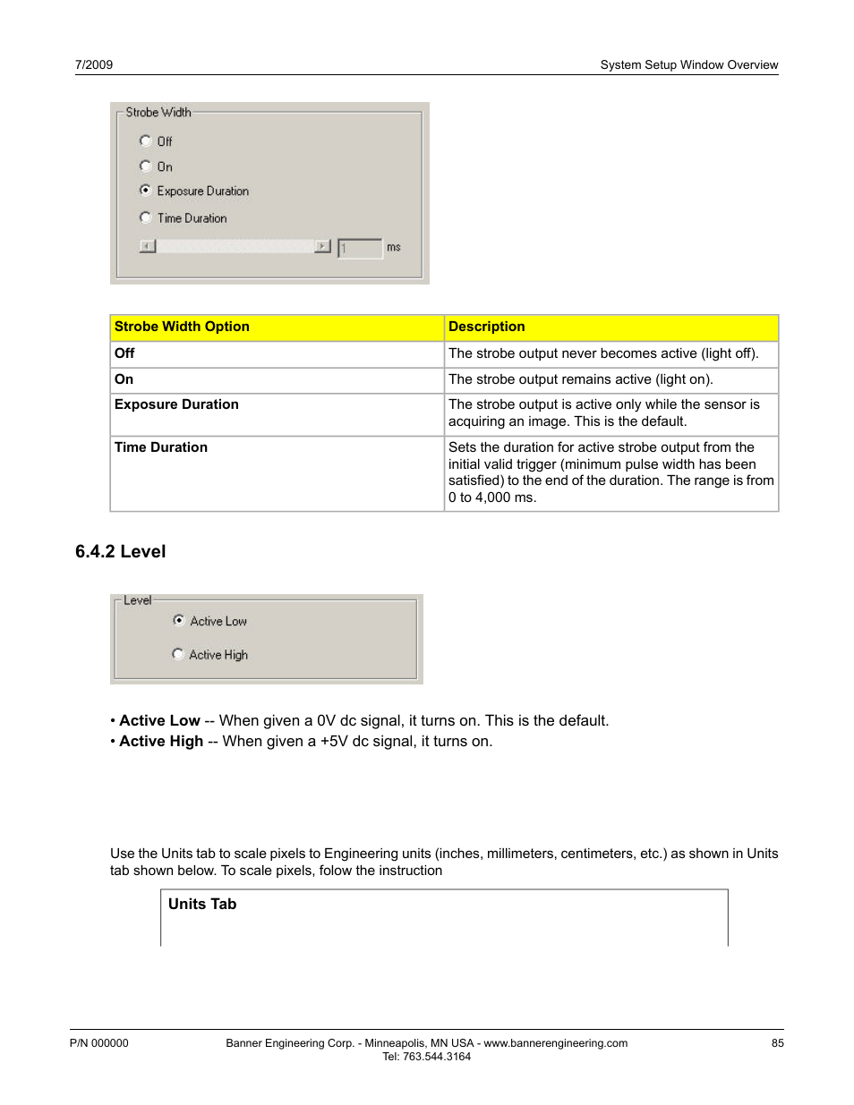 2 level, 5 units tab, Units tab6.5 units tab | Banner PresencePLUS BCR 1.3 Series User Manual | Page 85 / 306