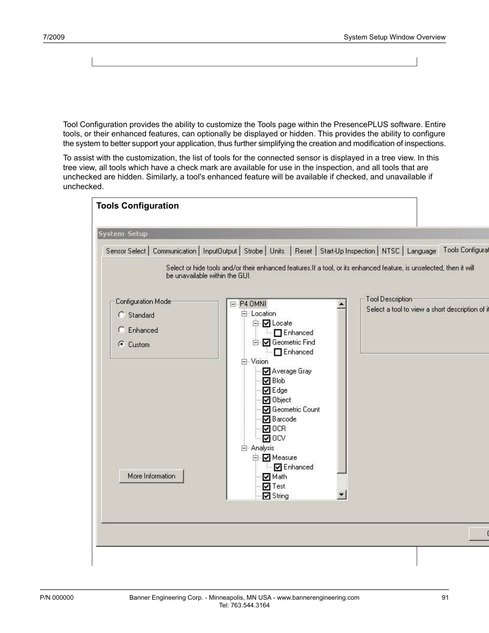 10 tools configuration, Tools configuration6.10 tools configuration | Banner PresencePLUS BCR 1.3 Series User Manual | Page 91 / 306